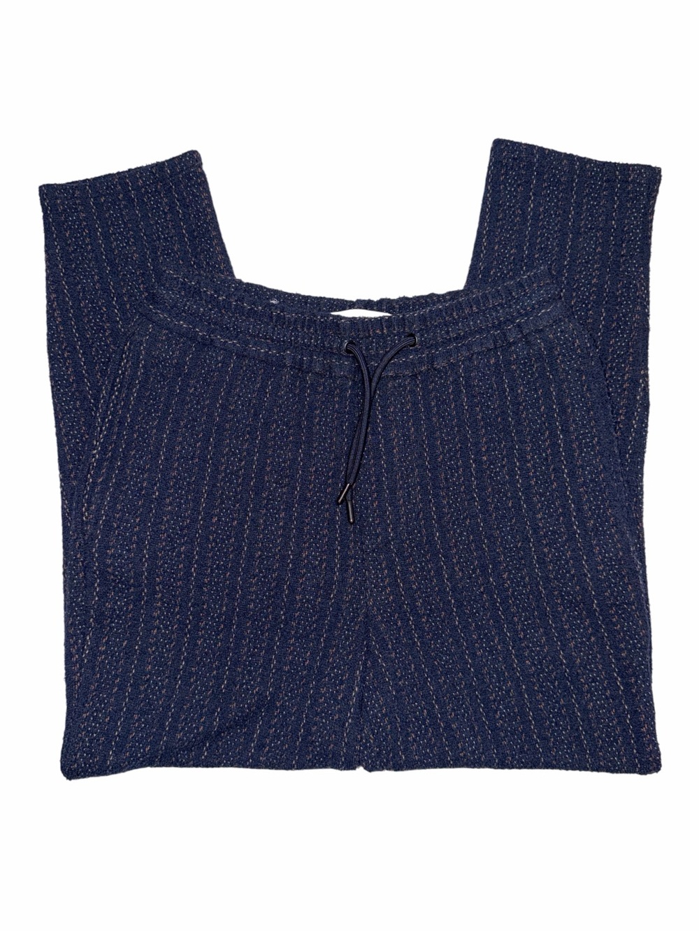 Zara Elevated Navy Striped Sweatpants Unisex Size Small 30 Tapered Fit
